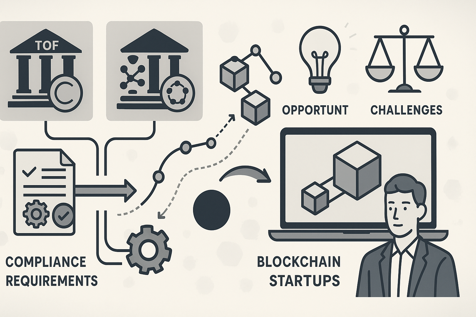 Infografik: Auswirkungen von TOFR und CARF auf Blockchain Startups