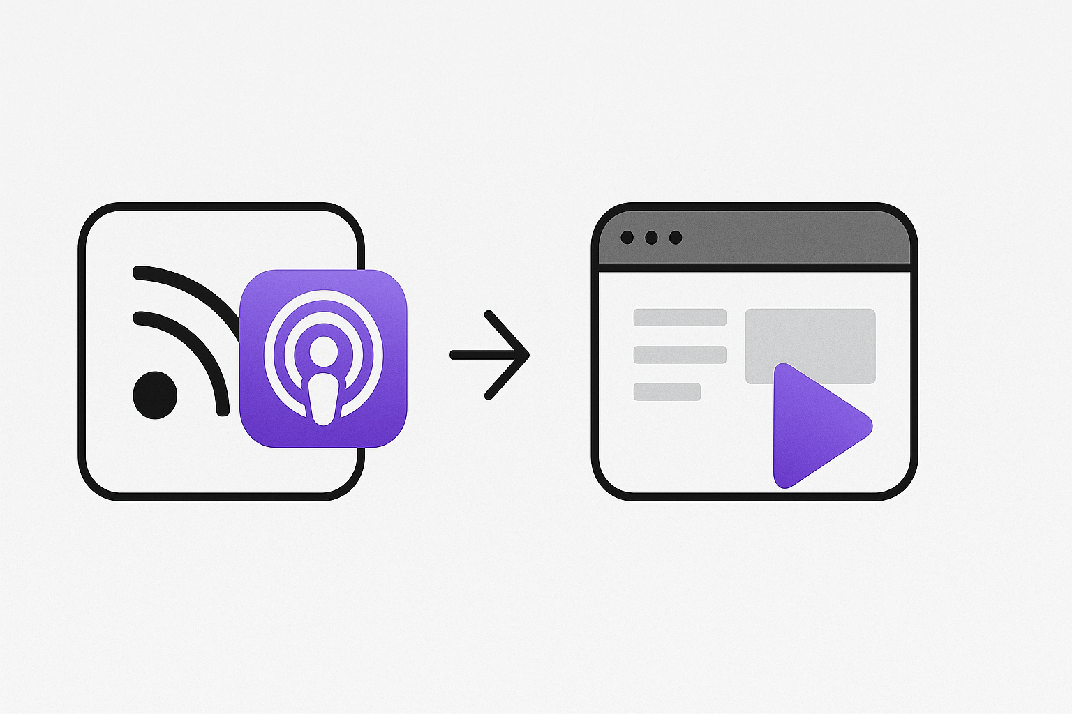 Illustration der Abonnement-Optionen für den IT Media Law Podcast