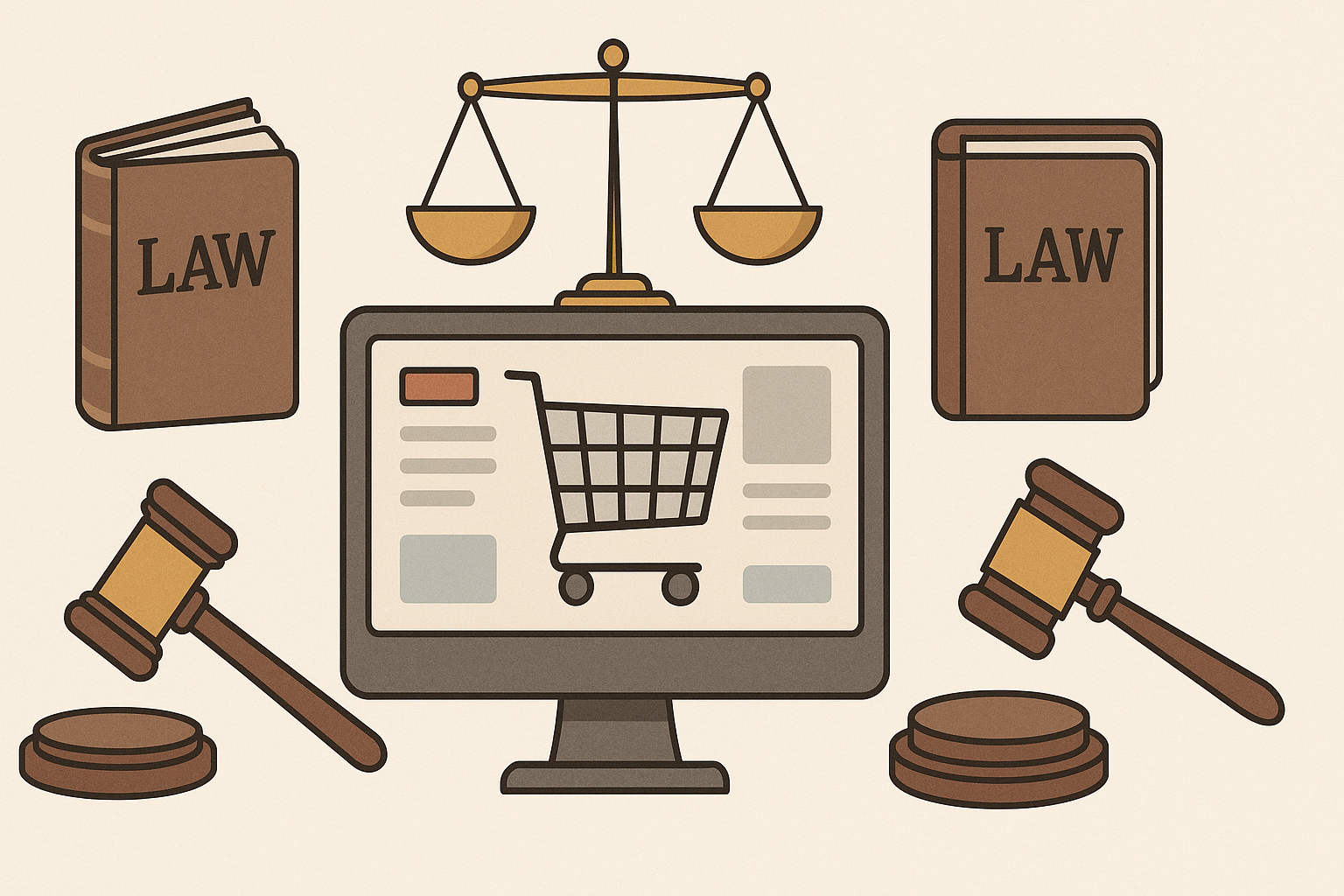 Illustration der wesentlichen rechtlichen Anforderungen für Online-Shops