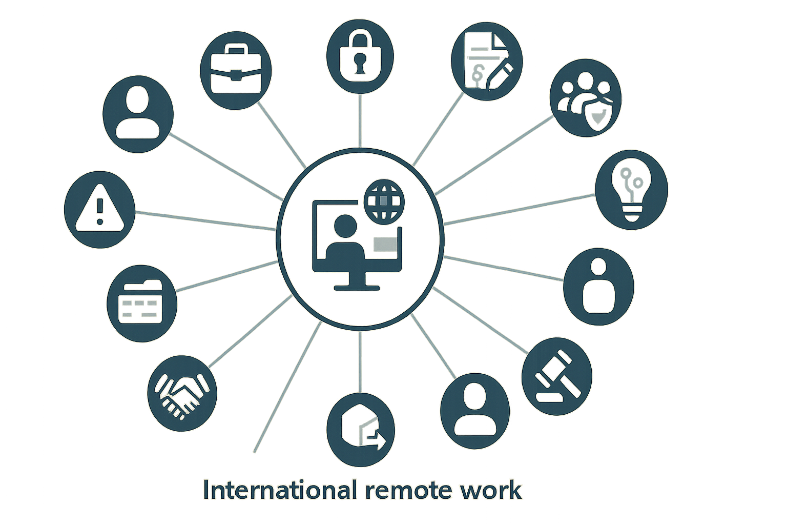 Übersicht der Rechtsbereiche bei internationaler Remote Work