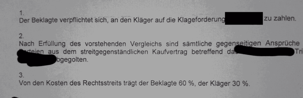 Screenshot eines Gerichtsdokuments mit einem offensichtlichen Rechenfehler, der das Sprichwort 'iudex non calculat' illustriert.